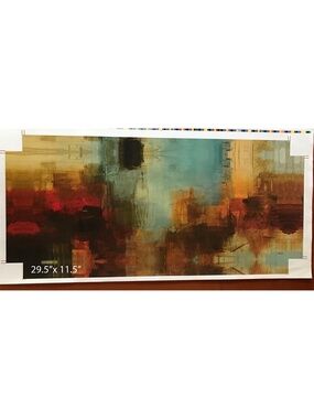 Contemporary Abstract Landscape Lithograph Canvas Print